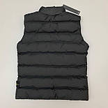 Чоловіча жилетка Stone безрукавка спортивна стильна Туреччина чорна | Жилет чоловічий. Живе фото, фото 6