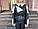 Дублянка жіноча авіатор коротка чорна з капюшоном, фото 5