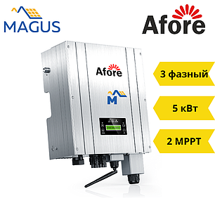 Мережевий інвертор Afore BNT005KTL (5 кВт 3 фазний 2 MPPT), фото 1
