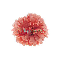 Квітка з шифону хризантема КОРАЛОВИЙ, 6 см, 1 шт