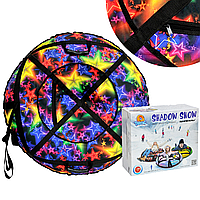 Ватрушки тюбінги 100 см "Зорі" (Оксфорд, ПВХ) таблетка надувна