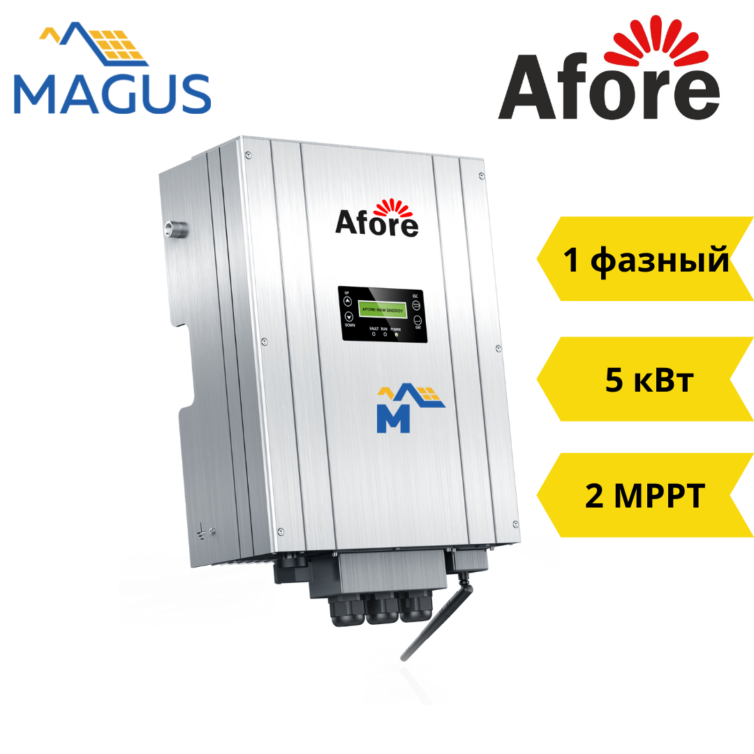 Мережний інвертор Afore HNS5000TL (5 кВт 1 фазний 2 MPPT)