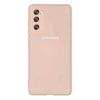 Чохол Silicone case Camera Protective для Samsung S20 FE/S20 Lite Pink Sand (01) пудра