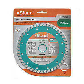 Диск діамантовий турбо 150x22 мм Sturm 5170203