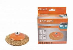 Щітка конусна для КШМ (125мм, сталевий витий дріт) 5240302