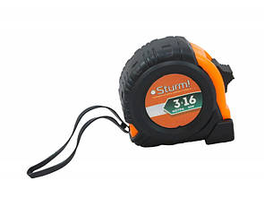Рулетка 3м обгумована з магнітом Sturm 3100401