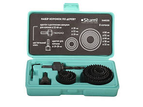 Набір коронок по дереву (11 предметів; 8 коронок 19-64 мм) Sturm 5440201