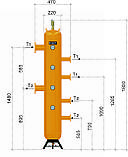 HYB-65F/2F Колектор/гідрострілка Ду65 10бар фланц./2 конт.50 фланц. KVANT HYBRID, фото 5