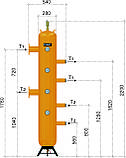 HYB-80F/2 Колектор/гідрострілка Ду80 10бар /2 конт.11/4" різбл. KVANT HYBRID, фото 5