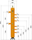 HYB-80F/3F Колектор/гідрострілка Ду80 10бар /3 конт.50 фланц. KVANT HYBRID, фото 5