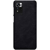 Захисний чохол-книжка Nillkin для Xiaomi Redmi Note 11 Pro China / 11 Pro+ 5G Global (Qin leather case) Black, фото 4