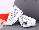 Кросівки чоловічі Nike Air More Uptempo весна осінь демісезонні білі з золотом. Живо фото. Топ, фото 6
