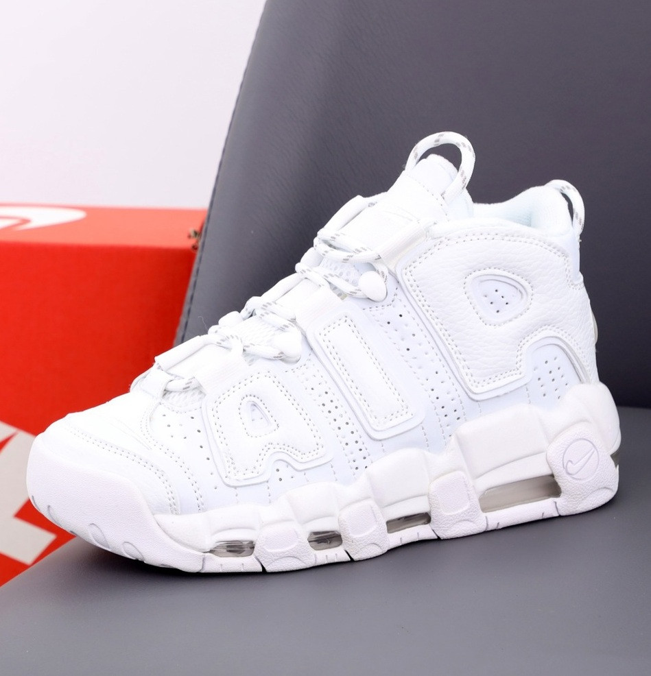 Кросівки чоловічі Nike Air More Uptempo весна осінь демісезонні білі. Живо фото. Топ, фото 1