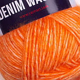 Yarnart DENIM WASHED (Денім Вошд) № 902 оранж (Пряжа бавовна з акрилом, нитки для в'язання), фото 2