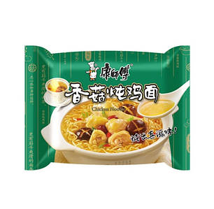 Локшина швидкого приготування тушена куриця з грибами шиітаке 101г Kang Shifu 康師, фото 1