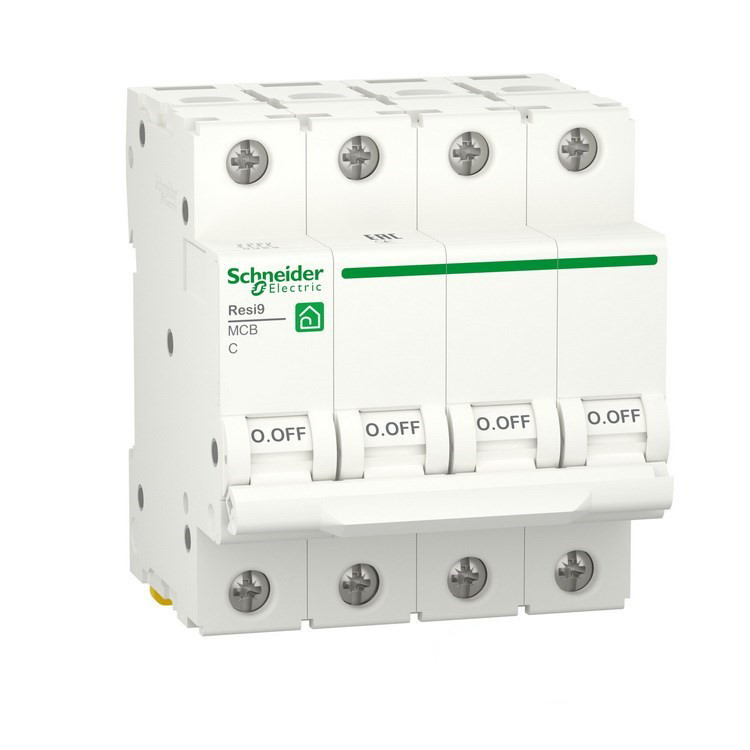 Автоматичний вимикач RESI9 Schneider Electric 40 A, 4P, крива C, 6 кА