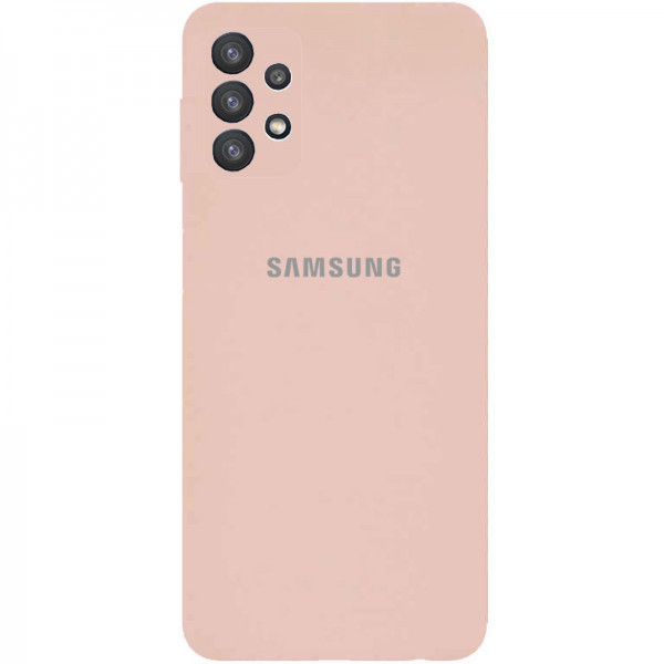 Чохол Silicone case Camera Protective для Samsung A52 Pink Sand (01) пудра