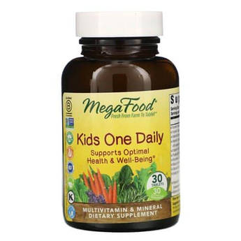 Мультивітаміни для дітей, MegaFood Kids One Daily 30 таб