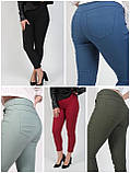 Жіночі стрейчеві лосини-джеггінси/брюки без замка, фото 4