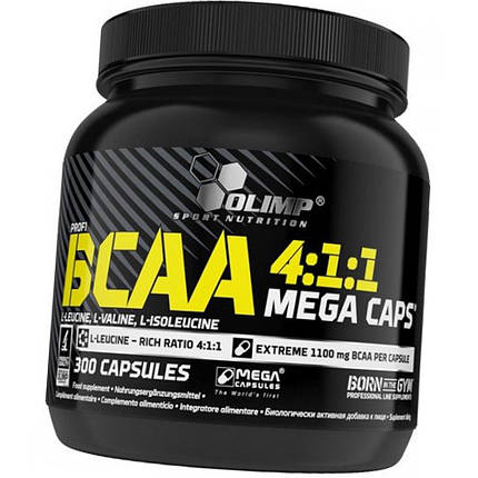 Всаа в капсулах Бсаа Olimp BCAA 4:1:1 Mega Caps 300 капс, фото 1