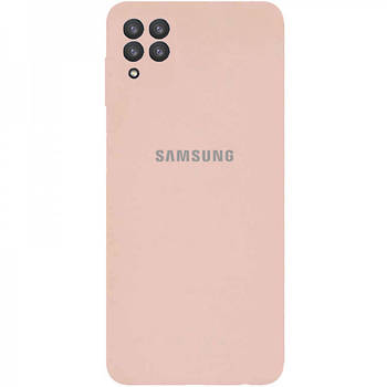 Чохол Silicone case Camera Protective для Samsung Galaxy M32 (India) Pink Sand (01) пудра