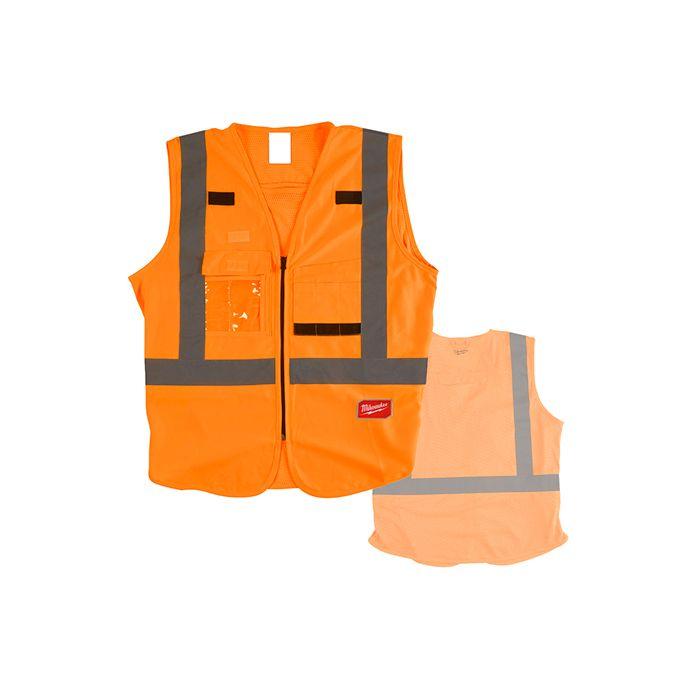 Жилет сигнальний жовтогарячий Milwaukee S/M (4932471892)
