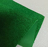 Фоамиран махровий зелений лист 30х21 см, фото 3