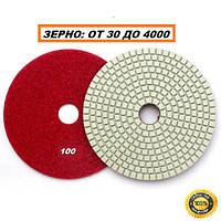 Черепашка (липучка) алмазный гибкий шлифовальный круг для зачистки и полировки бетона d-100 мм зерно 100