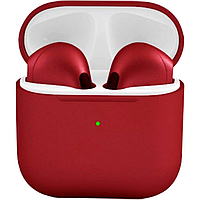 Беспроводные наушники блютус с микрофоном в кейсе Pro 4 TWS Красный
