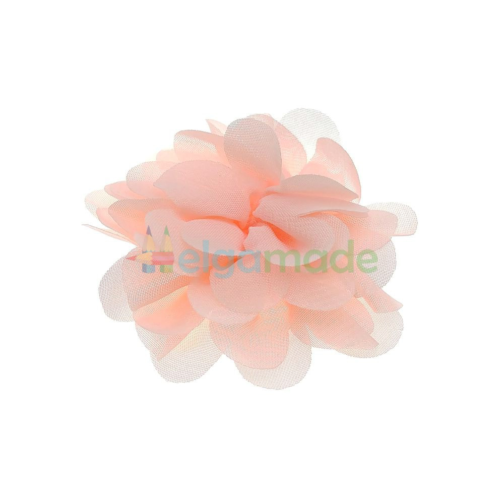 Квітка з шифону троянда ПЕРСИК, 7 см, 1 шт