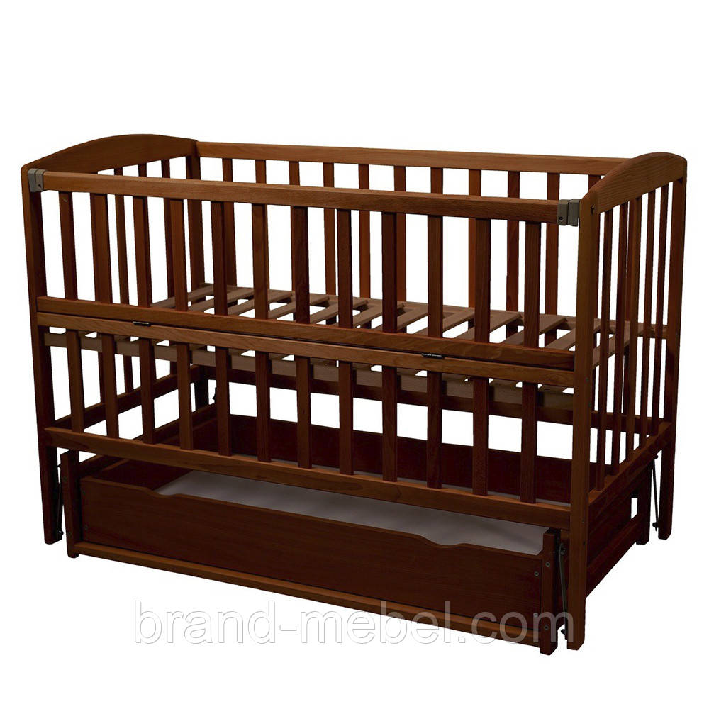 Ліжко VALERI на підшипниках з відкидною боковиною з шухлядою(горіх), фото 1