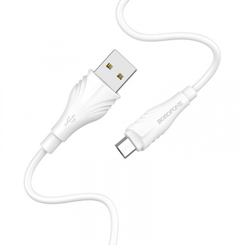 Кабель Borofone BX18 USB - MicroUSB 1m (Білий)