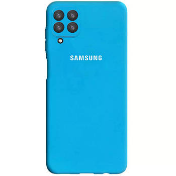 Чохол Silicone case Camera Protective для Samsung Galaxy M32 (India) Blue (14) синій