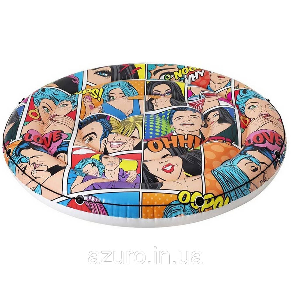Матрац-пліт для плавання Bestway 43264 Острів Поп-арт (D188 см)
