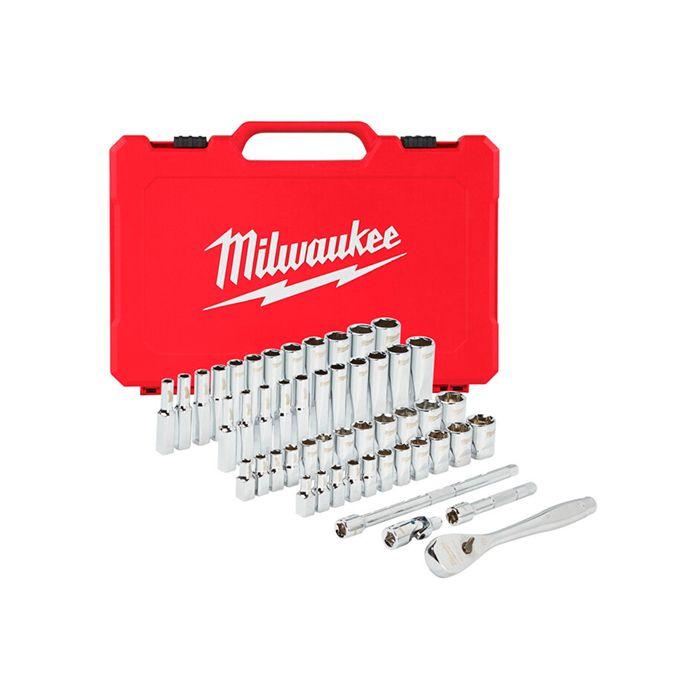 Набір метричних і дюймових головок Milwaukee 1/4 з храповиком (50 шт.) (4932464944), фото 1