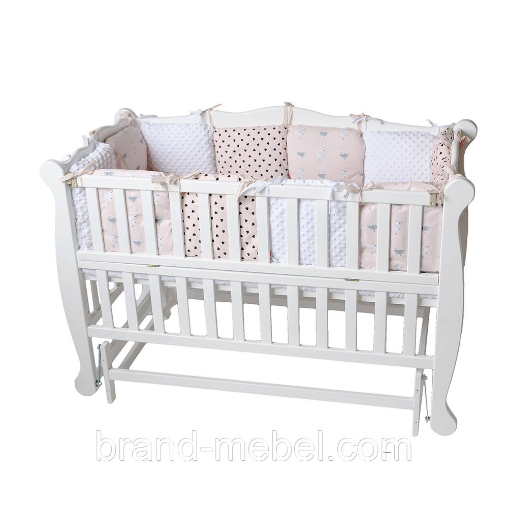 Ліжко NATALI на підшипниках з відкидною боковиною (біле), фото 1