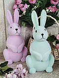 Великодній кролик для прикраси стола на свято h 30 см, фото 9
