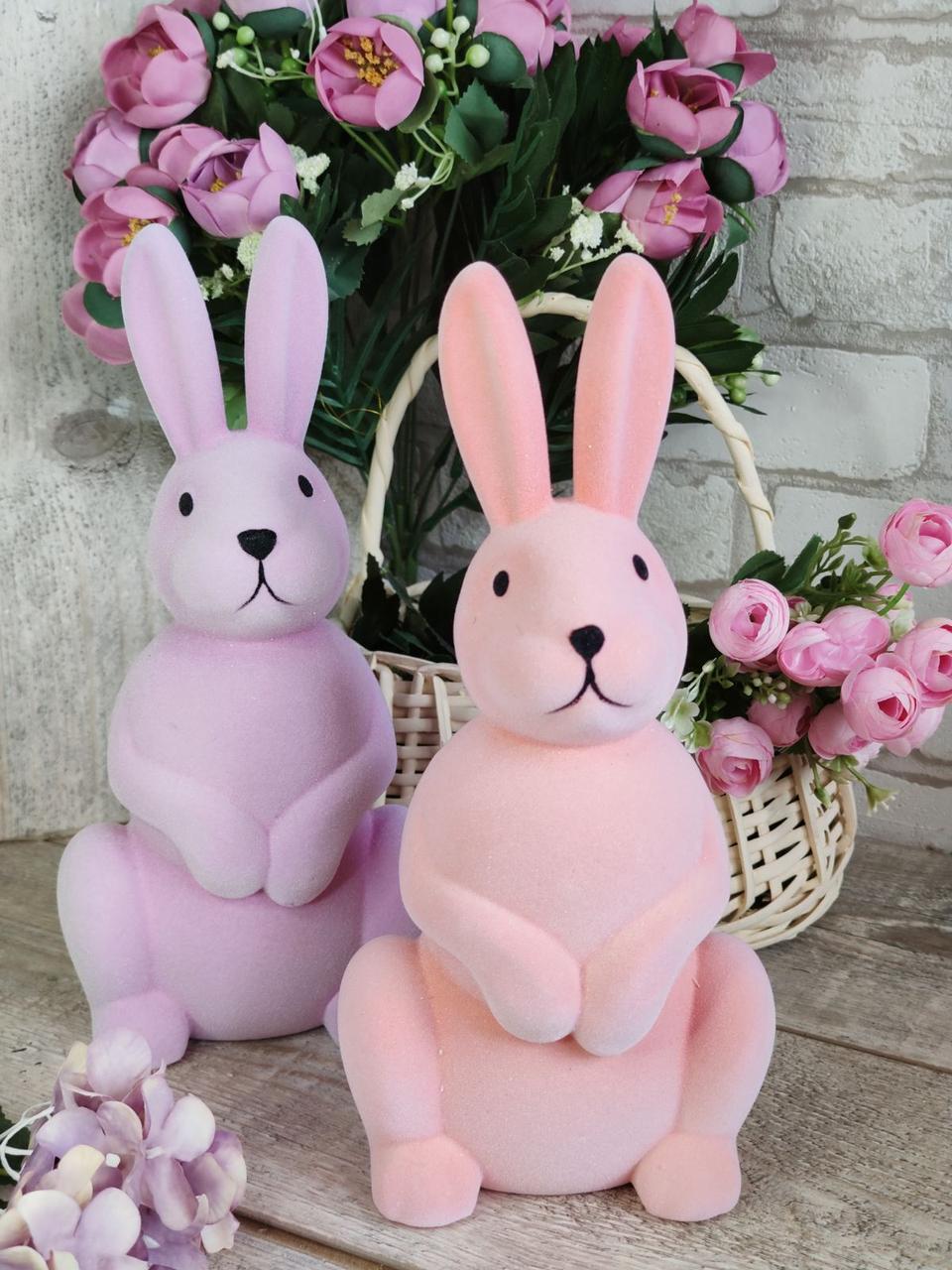 Великодній кролик для прикраси стола на свято h 30 см, фото 1