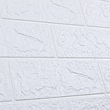 Самоклеюча 3D панель під однотонну цеглу 700x770x3 мм (каталог), фото 3