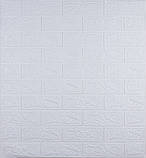 Самоклеюча 3D панель під однотонну цеглу 700x770x3 мм (каталог), фото 2
