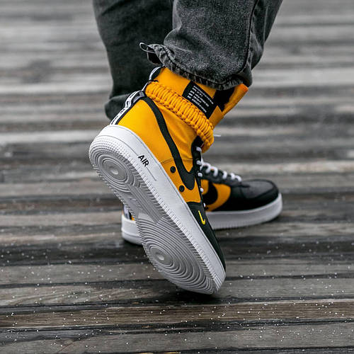 Yellow and black high top air force ones sale