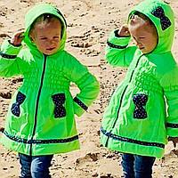 Куртка на девочку демисезонная с капюшоном возраст от полугода до 6 лет разные цвета
