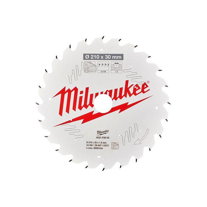 Пиляльний диск Milwaukee PFTE 210х30х1.9 мм 24 зубці (4932478095)