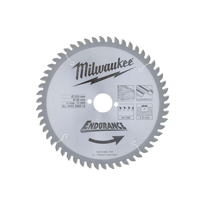 Диск для торцювальної пили Milwaukee WNF 210 x 30 x 54 Z (1 шт.) (4932352137)
