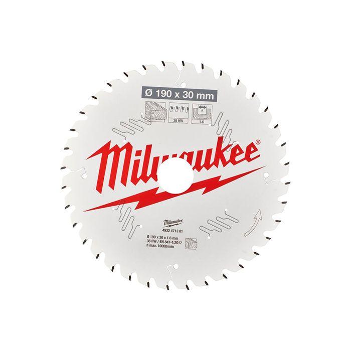 Пиляльний диск Milwaukee 190/30/1,6 мм, 24 зуби. (4932471301)
