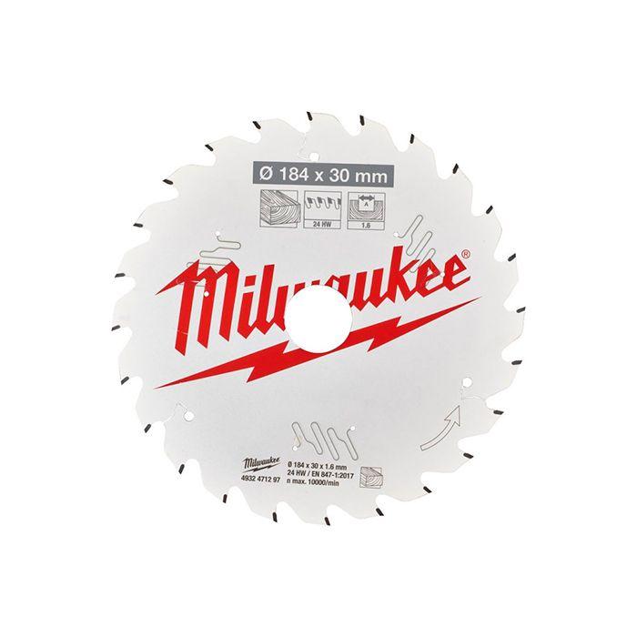 Пиляльний диск Milwaukee PFTE 184х30х1.6мм 24 зубці (4932471297)