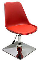 Стілець Albert 4CH — BASE червоний 323, на хромованій квадратній опорі з регулюванням висоти, фото 2