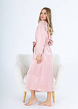 Шовковий халат жіночий, пудровий (рожевий), з натурального шовку "Сеул" 22 mmi, TM"Silk Kiss". 100% шовк, фото 2