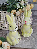 Великодній кролик для прикраси стола на свято h 13 см, фото 5