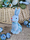 Великодній кролик для прикраси стола на свято h 13 см, фото 5